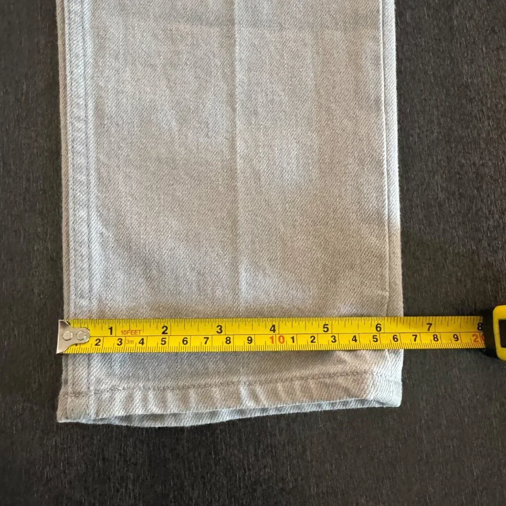 Theory Treeca Straight-Leg Mid Rise Cotton Blend Women's Gray Jeans Size 26 NWOT - Picture 9 of 11
